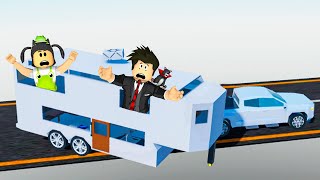 CAI CAI NO CARRO DE VIAGEM | Roblox