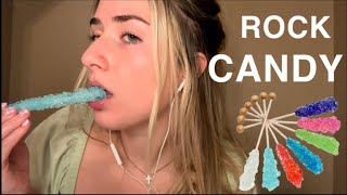 ASMR| ROCK CANDY Eating 🪨 🍭