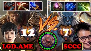 DOUBLE RAMPAGE - LGD.AME VS SCCC MONKEY KING EPIC FARMER VS PL MEME BUILD INTENSE BATTLE | DOTA2ORBS