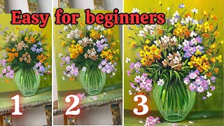 Beautiful Flower Painting / Acrylic Painting for Beginners