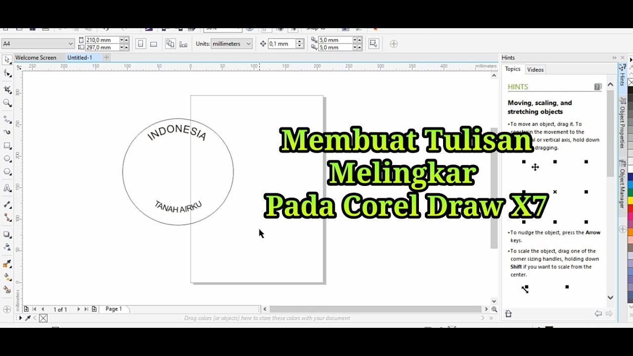 Cara Membuat Tulisan Melingkar Di Corel Draw X7 - YouTube