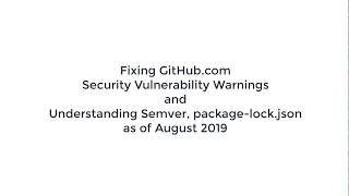 Github Security Vulnerabilities and their resolution