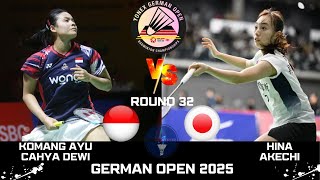 Komang Ayu Cahya DEWI (JPN) vs Hina AKECHI (JPN)[WS]R 32 | YONEX German Open 2025 Badminton