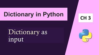 Taking Dictionary as Input|Dictionary in Python|Python Tutorial for Beginners in Hindi