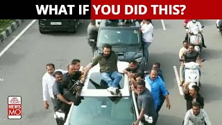 Actor-Politician Pawan Kalyan Travels Sitting On Car Roof, To Meet Demolition Drive Protestors