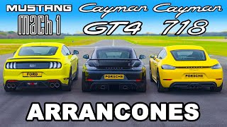 Ford Mustang Mach 1 vs Porsche Cayman GT4 vs 718: ARRANCONES