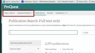 Getting the Most from ProQuest Databases