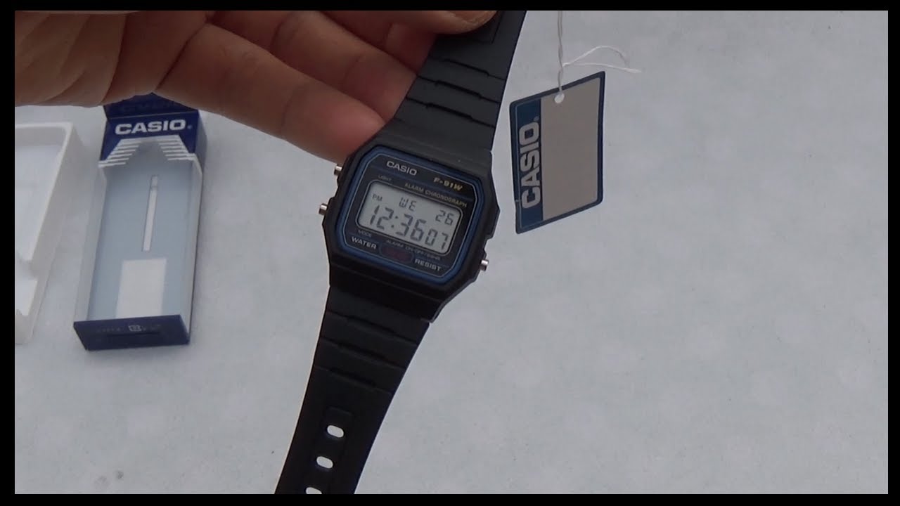 Casio F91w Unboxing F 91w Digital Watch Youtube