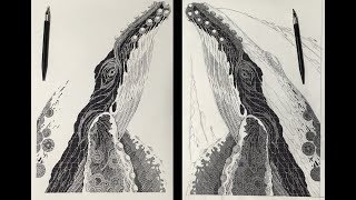 切り絵 アート『鯨／Humpback Whale』制作動画 CUTOUT