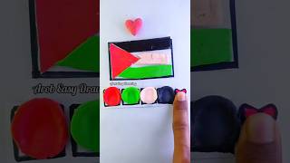 رسمت أعلام الدول العربية كلها💪😁 رسم علم السعودية 🇸🇦 #رسم #palestine #makeuptutorial  #السعودية #clay