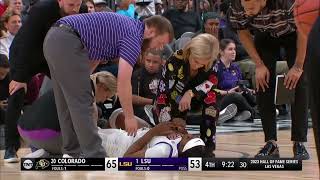 SCARY Moment As Morrow Injures Knee, Heads To Locker Room | #1 LSU Tigers vs #20 Colorado Buffaloes