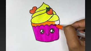 How to Draw a Cute Ice-Ice-Cream, Easy Drawings | Draw a Ice-cream Easy Step by Step