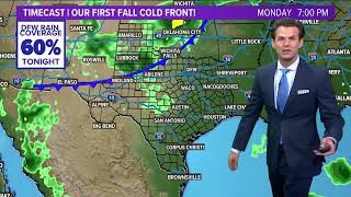 DFW weather | Cold front, showers forecast Monday overnight across North Texas, 10-day forecast