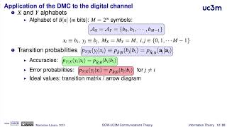 4.4. Channel probabilistic models: The digital channels