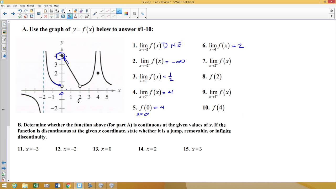 Calculus Unit 2 Review - Part A & B - YouTube