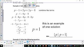 One, Infinite, and No Solutions (u2 d4 notes)