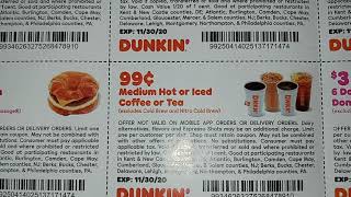 Dunkin' Donuts 🍩 Coupons!!🎉🎊🎉