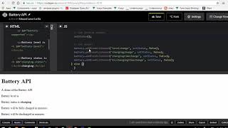 HTML5 Battery API javascript