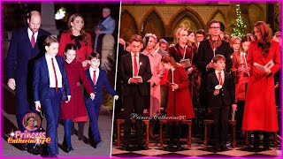 George, Charlotte And Louis Steal The Spotlight At Catherine's Christmas Carol Service