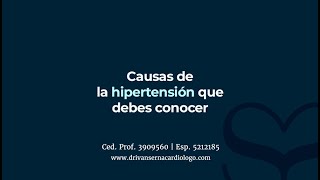 Causas de la hipertensión que debes conocer