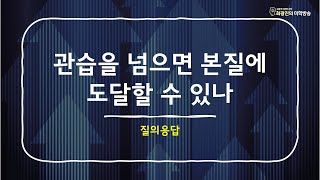 관습을 넘으면 본질에 도달할 수 있나(8.15)