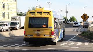 MTA NYC Bus B62 bus leaving Jackson Ave \u0026 11th St