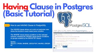 HAVING Clause in PostgreSQL (Basic) | Tutorial #ezettutorial #postgresql
