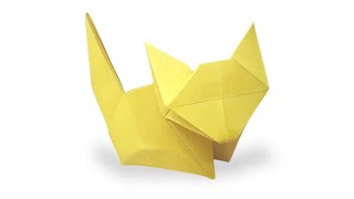 How to make a paper Simple Cat - easy and cute origami cat