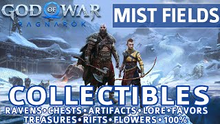 God of War Ragnarok - Mist Fields All Collectible Locations (Chests, Artifacts, Ravens) - 100%