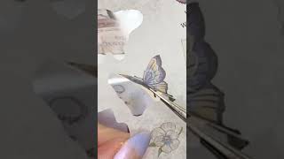 ASMR | Vintage Butterflies Theme ft @s.c.r.a.p.p.y.b.o.o.k.s #shorts #scrapbooking #asmr #satisfying