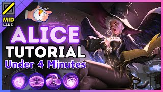 Alice Mid Lane Tutorial under 4 Minutes || (MLBB S34) 2024