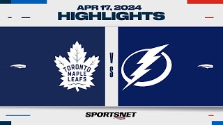 NHL Highlights | Maple Leafs vs. Lightning - April 17, 2024