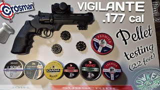 Crosman Vigilante CO2 Pistol: Pellet Testing with Optics (JSB, H\u0026N, Diana, Gamo \u0026 More) - Part 2/2