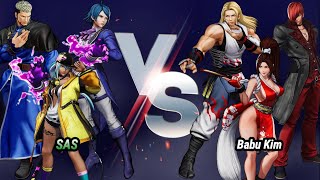 KOFXV Areeb SAS 🕹️ |Goenitz |Isla |Elisabeth VS Babu Kim 🕹️|Mai |Andy |Iori #viralvideo #snk #yt