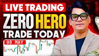 🔴 O8 MAY zero hero live trading, bank nifty trading, #optionstrading bankniftylivetrading