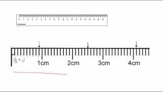 Reading a centimeter ruler