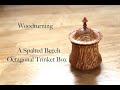 Woodturning A Trinket Box with Finial and Octagonal Decoration