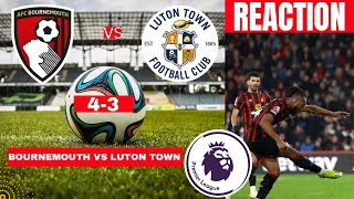 Bournemouth vs Luton Town 4-3 Live Premier League EPL Football Match Score Commentary Highlights