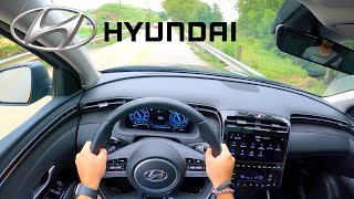 38 MPG! -- 2022 Hyundai Tucson Hybrid Limited // POV Drive Experience & Review (3D Binaural Audio)