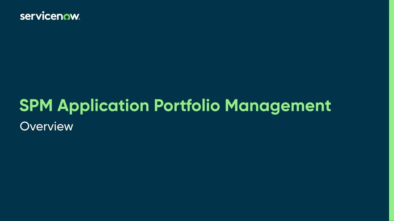 Application Portfolio Management Apm Overview Youtube