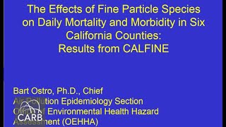 Effects of Fine Particle Species on Daily Mortality and Morbidity in Six California Counties