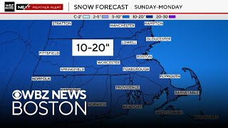 Massive winter storm could bring 20 inches of snow to Boston and northeast, forecast maps show