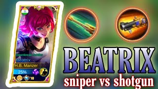 every Beatrix ever | Shotgun VS Sniper Funny Moments | mobile legends