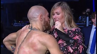 Conor McGregor with his wife after losing at UFC 257