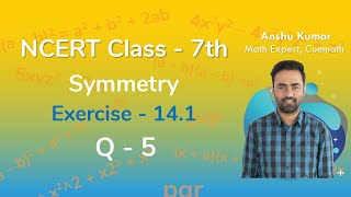 Class 7 Chapter 14 Ex 14.1 Q 5 Symmetry Maths NCERT CBSE