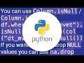 Filter Pyspark dataframe column with None value