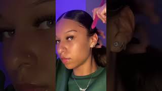 How to do hair Edges sticky bang bun hair tutorial