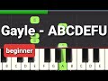 Gayle - ABCDEFU (Very Easy Piano Tutorial)