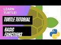 Python Turtle Graphics Tutorial #2 - Basic functions and setting up GUI