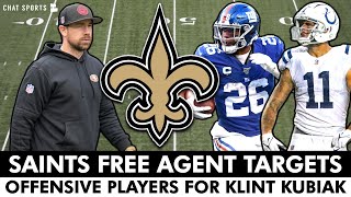 Saints Offensive Free Agent Targets For Klint Kubiak Ft Saquon Barkley, Michael Pittman, Tyron Smith